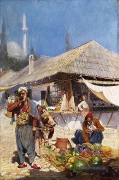 szene - Orientalische Marktszene Orientalische Marktszene Alphons Leopold Mielich Orientalismusszenen